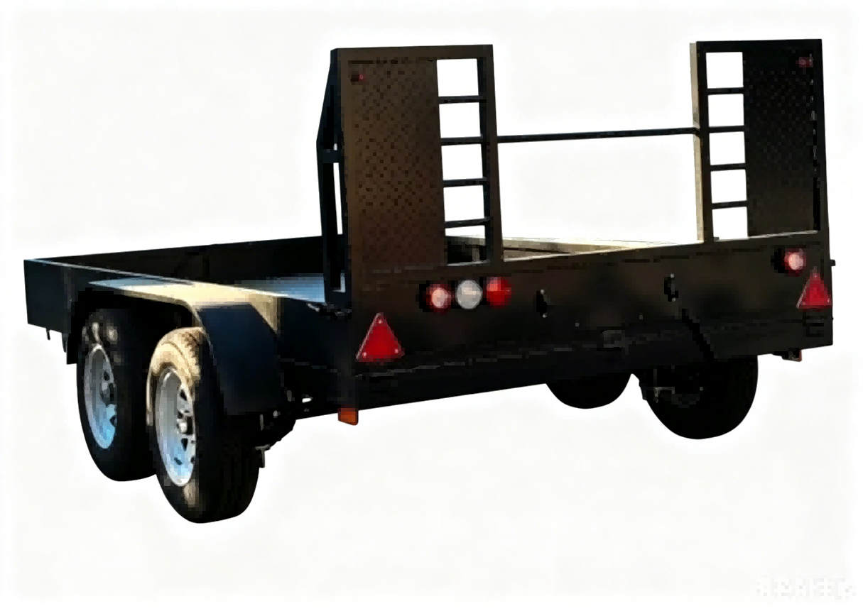 3 Ton Dual Axle Flatbed Trailer with Ramp