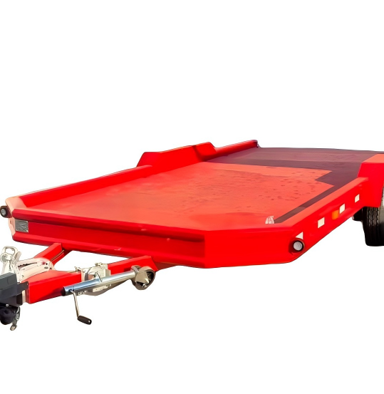 3 Ton Dual Axle Long Deck Trailer Flatbed with Ramp